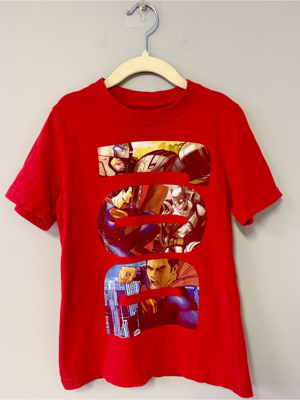 Marvel Superhero Graphic Tee with Multi-Character Print